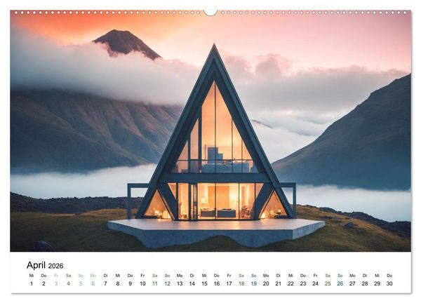 Produktbild: Einsamkeit in Architektur (Wandkalender 2026 DIN A2 quer), CALVENDO Monatskalender