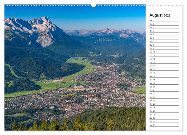 Produktbild: Garmisch-Partenkirchen - Bayerischer Charme im Werdenfelser Land (Wandkalender 2026 DIN A2 quer), CALVENDO Monatskalender