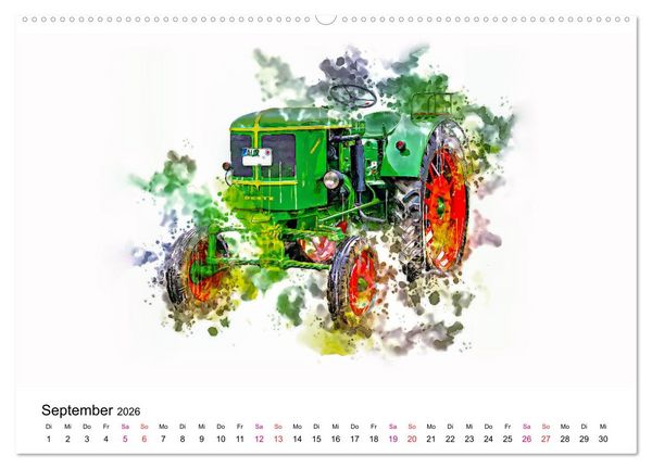 Produktbild: Traktoren Oldtimer Legenden (Wandkalender 2026 DIN A2 quer), CALVENDO Monatskalender