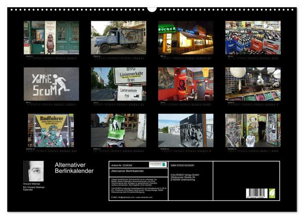 Produktbild: Alternativer Berlinkalender (Wandkalender 2026 DIN A2 quer), CALVENDO Monatskalender
