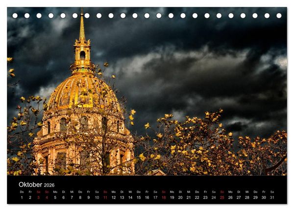 Produktbild: Paris - Impressionen einer Weltstadt (Tischkalender 2026 DIN A5 quer), CALVENDO Monatskalender