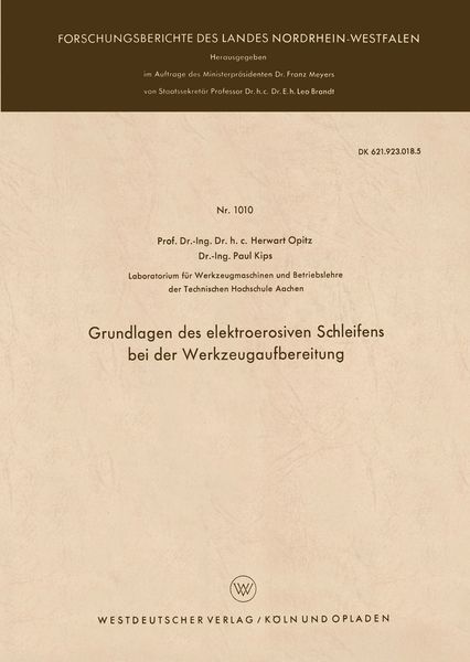 Produktbild: Grundlagen des elektroerosiven Schleifens bei der Werkzeugaufbereitung