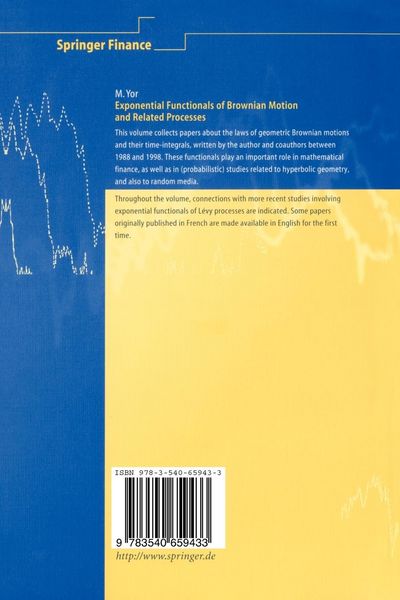 Produktbild: Exponential Functionals of Brownian Motion and Related Processes