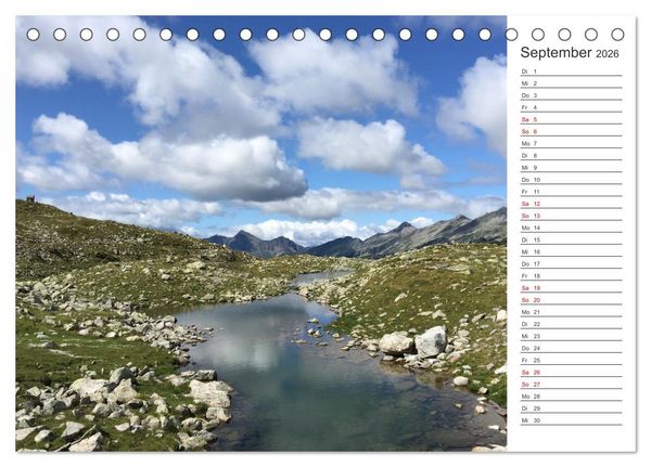 Produktbild: Alpenauszeit - Bergpause f&uuml;rs Herz (Tischkalender 2026 DIN A5 quer), CALVENDO Monatskalender