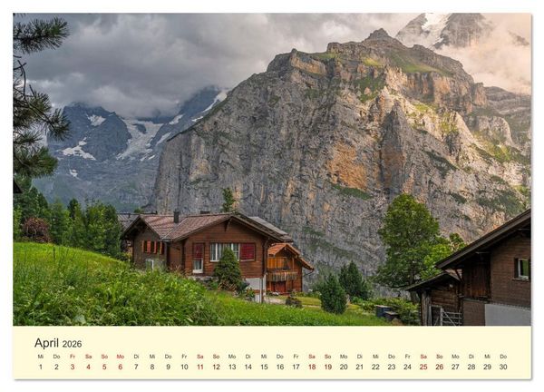 Produktbild: Schweiz - Die gr&uuml;ne Lunge Europas (hochwertiger Premium Wandkalender 2026 DIN A2 quer), Kunstdruck in Hochglanz