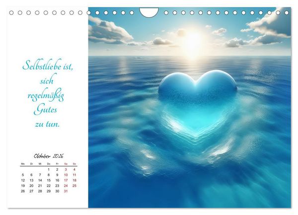 Produktbild: Dein Jahr gef&uuml;llt mit Selbstliebe (Wandkalender 2026 DIN A4 quer), CALVENDO Monatskalender