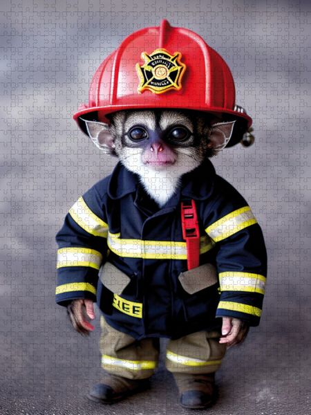 Produktbild: CALVENDO Puzzle Ein Motiv aus dem Kalender Feuerwehr - Tierischer Feuerwehrkalender | 1000 Teile Lege-Gr&ouml;&szlig;e 64x48cm Foto-Puzzle f&uuml;r gl&uuml;ckliche Stunden