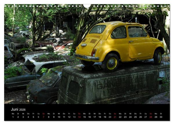 Produktbild: ROSTLAUBEN Die sch&ouml;nsten Autowracks (Wandkalender 2026 DIN A3 quer), CALVENDO Monatskalender