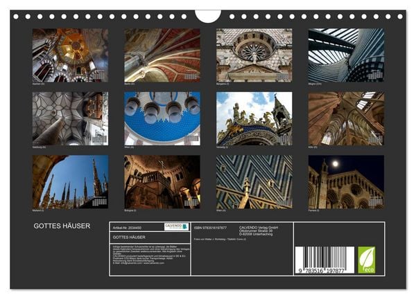 Produktbild: GOTTES H&Auml;USER (Wandkalender 2026 DIN A4 quer), CALVENDO Monatskalender
