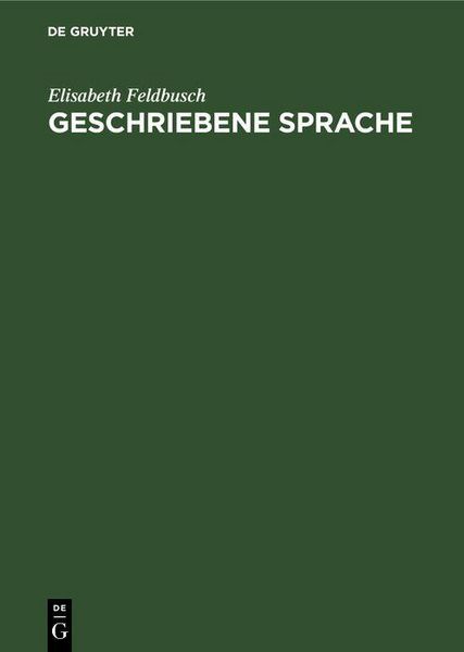 Produktbild: Geschriebene Sprache