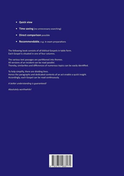 Produktbild: The Four Gospels at a Glance