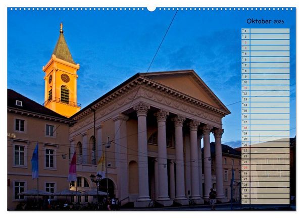 Produktbild: KARLSRUHE F&Uuml;R NACHTSCHW&Auml;RMER (Wandkalender 2026 DIN A2 quer), CALVENDO Monatskalender