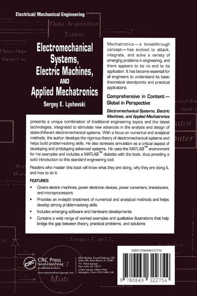 Produktbild: Electromechanical Systems, Electric Machines, and Applied Mechatronics