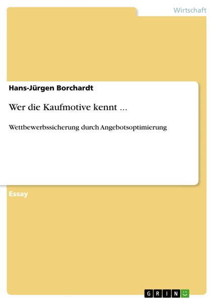Produktbild: Wer die Kaufmotive kennt ...