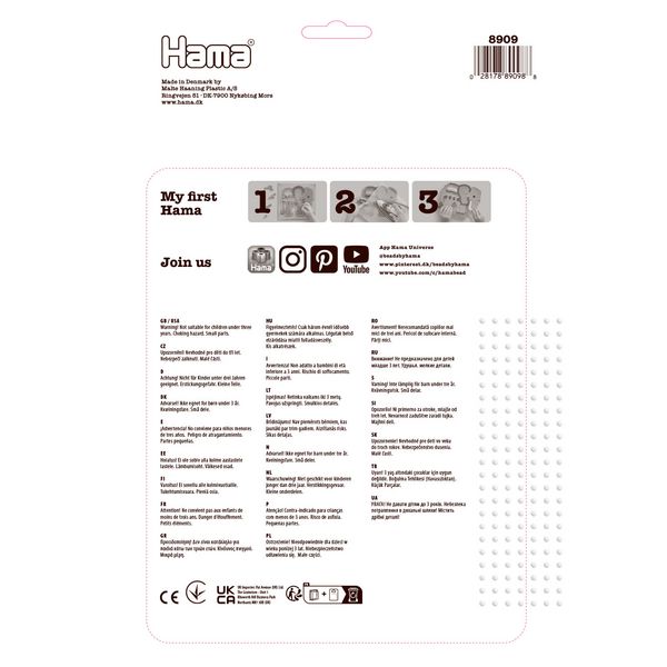 Produktbild: Hama&reg; B&uuml;gelperlen Maxi - Blisterset Dino - 1 Stiftplatte Dinosaurier, 250 Perl