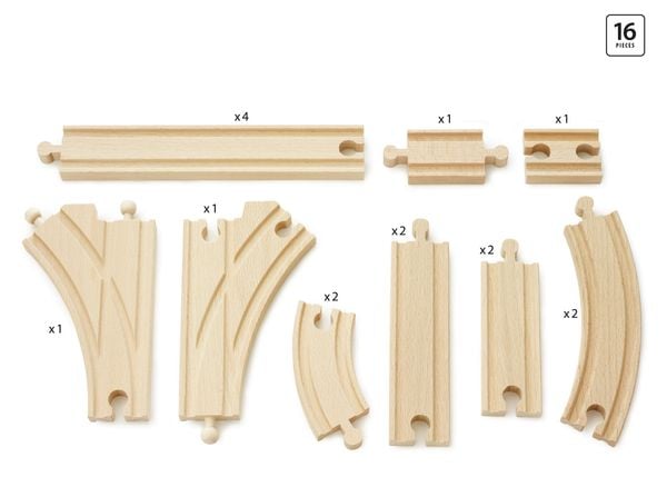 Produktbild: BRIO World - Mittleres Schienensortiment