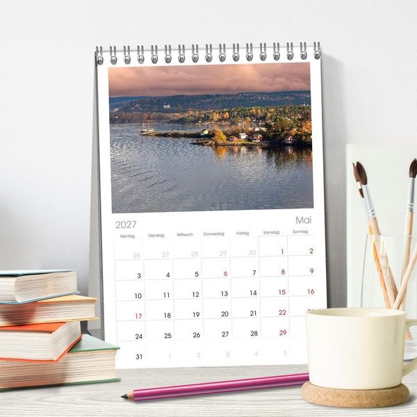 Produktbild: Tischplaner 2027 - Oslo mit dem Oslofjord (A5 Tischkalender zum Aufstellen) CALVENDO