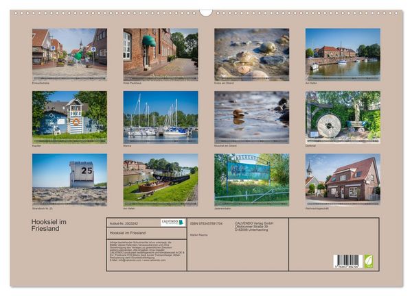 Produktbild: Hooksiel im Friesland (Wandkalender 2026 DIN A2 quer), CALVENDO Monatskalender
