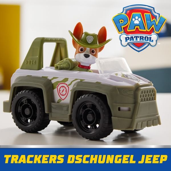 Produktbild: PAW Patrol - Tracker-Figur mit Dschungel-Fahrzeug, stabiles Basis-Fahrzeug (2025), authentisches Spielzeug zur Serie f&uuml;r Kinder ab 3 Jahren