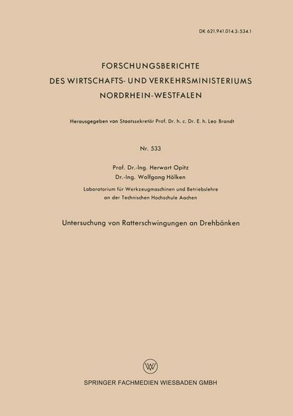 Produktbild: Untersuchung von Ratterschwingungen an Drehb&auml;nken