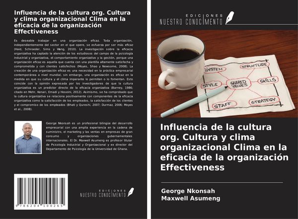 Produktbild: Influencia de la cultura org. Cultura y clima organizacional Clima en la eficacia de la organizaci&oacute;n Effectiveness