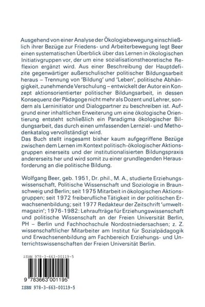 Produktbild: Ökologische Aktion und ökologisches Lernen