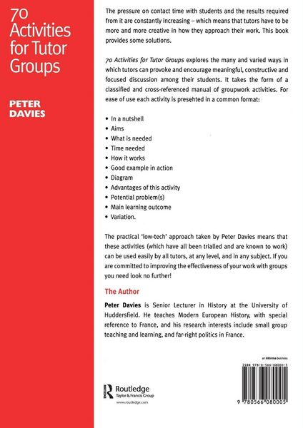 Produktbild: 70 Activities for Tutor Groups