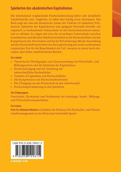 Produktbild: Spielarten des akademischen Kapitalismus
