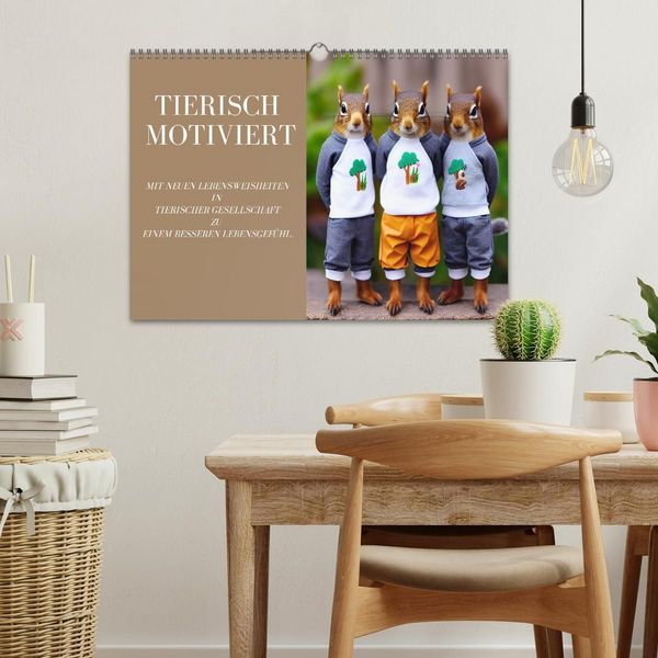 Produktbild: Tierisch motiviert (Wandkalender 2027 DIN A3 quer), CALVENDO Monatskalender