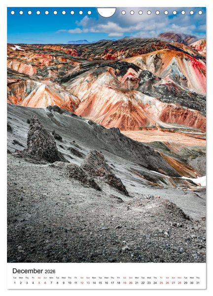 Produktbild: ICELAND, Most Scenic Earth Landscapes, Nature Wonders (Wall Calendar 2026 DIN A4 portrait), CALVENDO 12 Month Wall Calendar
