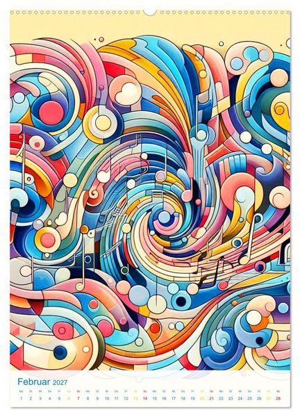 Produktbild: Syn&auml;sthetische Kunst - Musik in Farben und Formen (Wandkalender 2027 DIN A2 hoch), CALVENDO Monatskalender