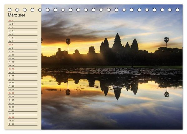Produktbild: Kambodscha. Angkor Wat (Tischkalender 2026 DIN A5 quer), CALVENDO Monatskalender