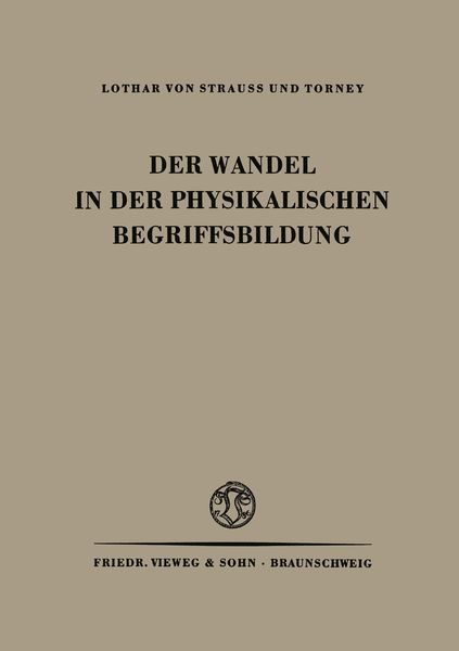Produktbild: Der Wandel in der Physikalischen Begriffsbildung