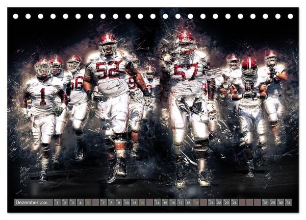 Produktbild: American Football - so cool (Tischkalender 2026 DIN A5 quer), CALVENDO Monatskalender