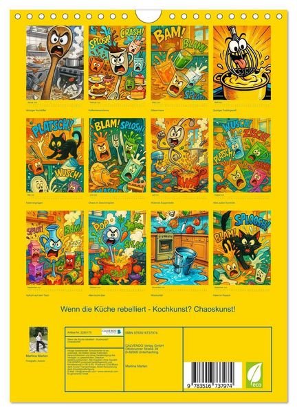 Produktbild: Wenn die K&uuml;che rebelliert - Kochkunst? Chaoskunst! (Wandkalender 2026 DIN A4 hoch), CALVENDO Monatskalender