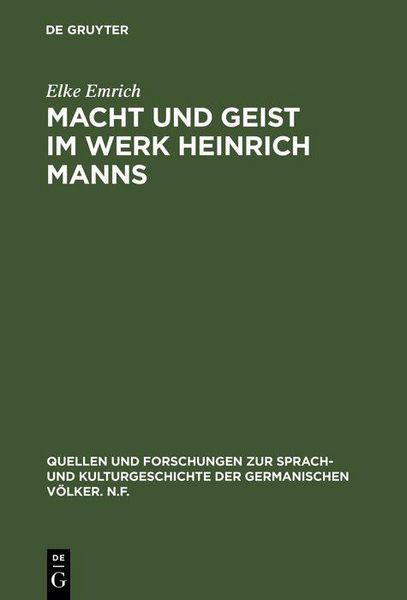 Produktbild: Macht und Geist im Werk Heinrich Manns