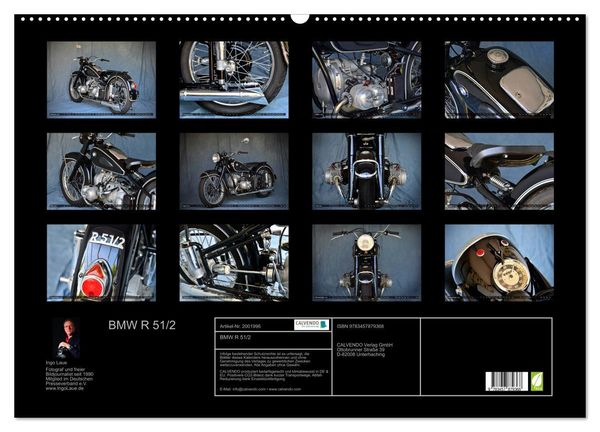 Produktbild: BMW R 51/2 (Wandkalender 2026 DIN A2 quer), CALVENDO Monatskalender