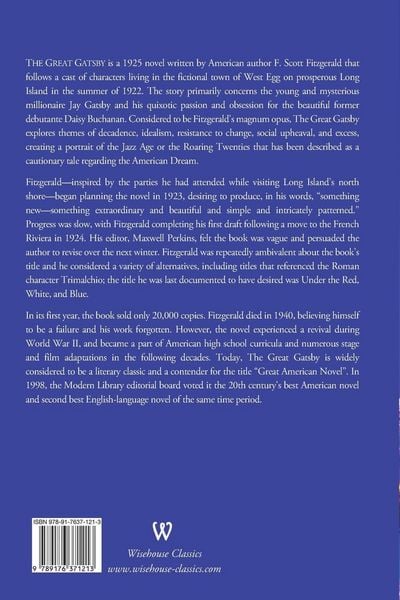 Produktbild: The Great Gatsby (Wisehouse Classics Edition)