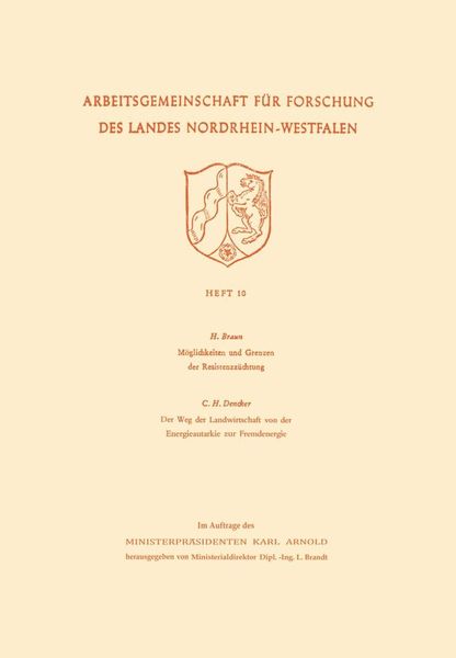 Produktbild: M&ouml;glichkeiten und Grenzen der Resistenzz&uuml;chtung / Der Weg der Landwirtschaft von der Energieautarkie zur Fremdenergie