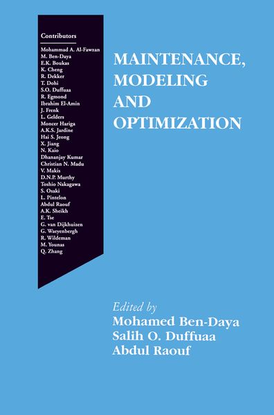 Produktbild: Maintenance, Modeling and Optimization