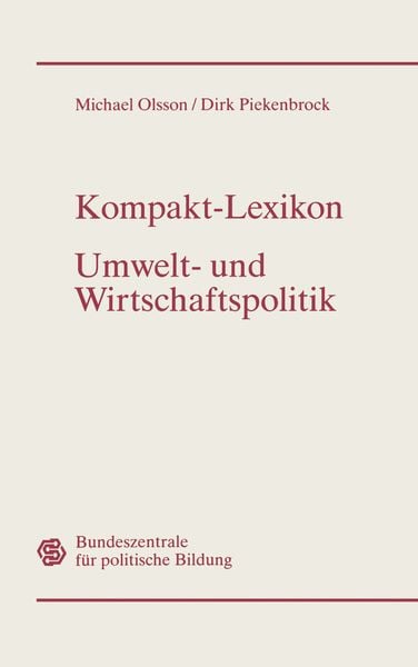 Produktbild: Kompakt-Lexikon Umwelt- und Wirtschaftspolitik