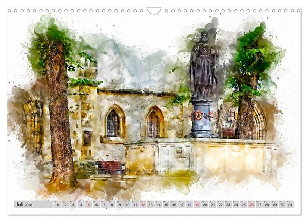 Produktbild: Malerisches Mei&szlig;en (Wandkalender 2026 DIN A3 quer), CALVENDO Monatskalender