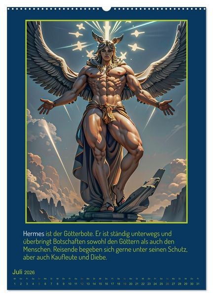 Produktbild: Olympische G&ouml;tter (hochwertiger Premium Wandkalender 2026 DIN A2 hoch), Kunstdruck in Hochglanz
