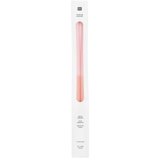 Produktbild: Spitzkerzen 28 cm, Dip Dye, Rosa/Orange