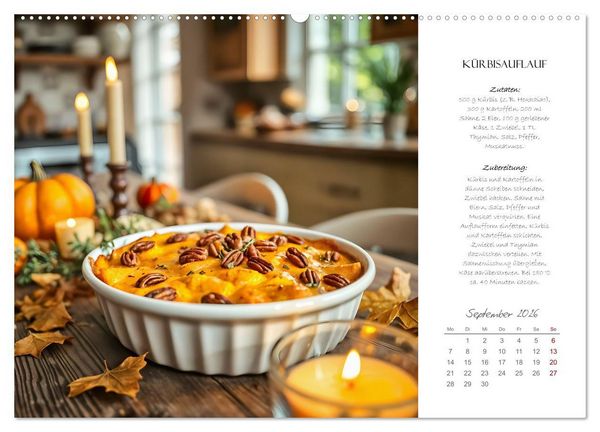 Produktbild: K&uuml;rbiszeit - Ein Jahr voller Rezepte und Inspirationen (Wandkalender 2026 DIN A2 quer), CALVENDO Monatskalender