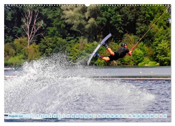 Produktbild: Wakeboarden (hochwertiger Premium Wandkalender 2026 DIN A2 quer), Kunstdruck in Hochglanz