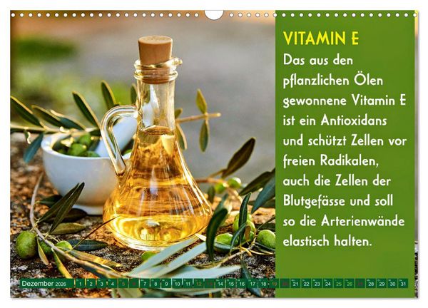 Produktbild: VITAMINE - Gesundheit aus der Natur (Wandkalender 2026 DIN A3 quer), CALVENDO Monatskalender