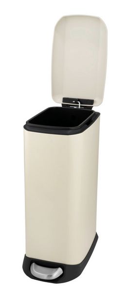 Produktbild: Treteimer Mod. Design 12 L, Easy-Close, Creme, mit herausnehmbarem Einsatz