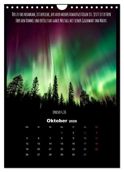 Produktbild: Der Bibelkalender - mit Gottes Wort durchs Jahr (Wandkalender 2026 DIN A4 hoch), CALVENDO Monatskalender