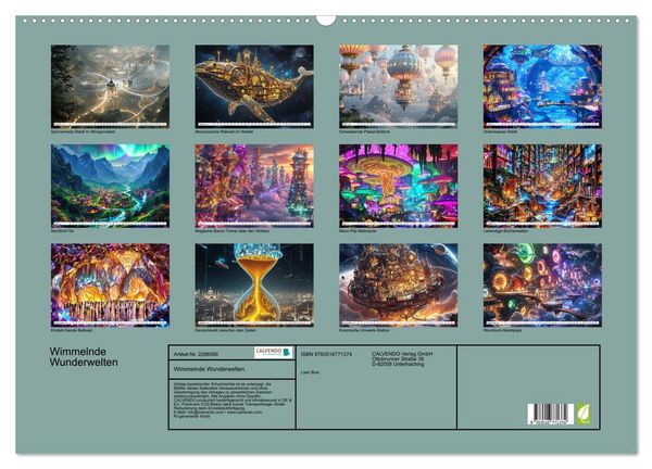 Produktbild: Wimmelnde Wunderwelten (Wandkalender 2027 DIN A2 quer), CALVENDO Monatskalender